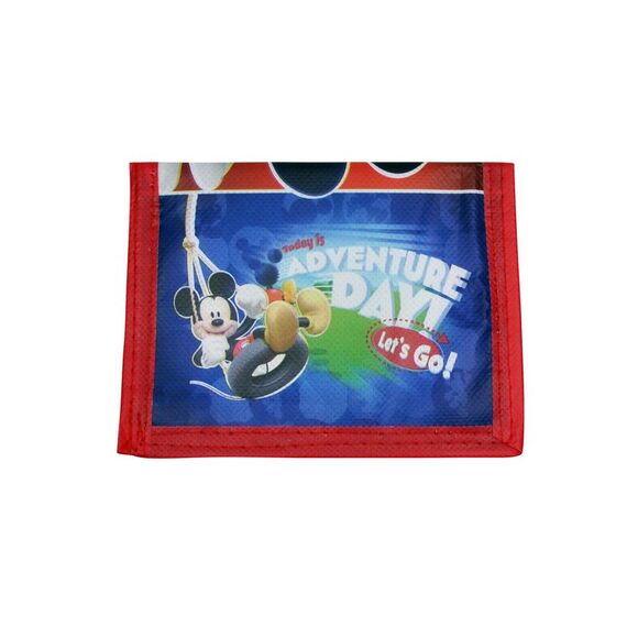 New Boys Mickey Mouse Clubhouse Bi-Fold Wallet Red Blue - Picture 2 of 5